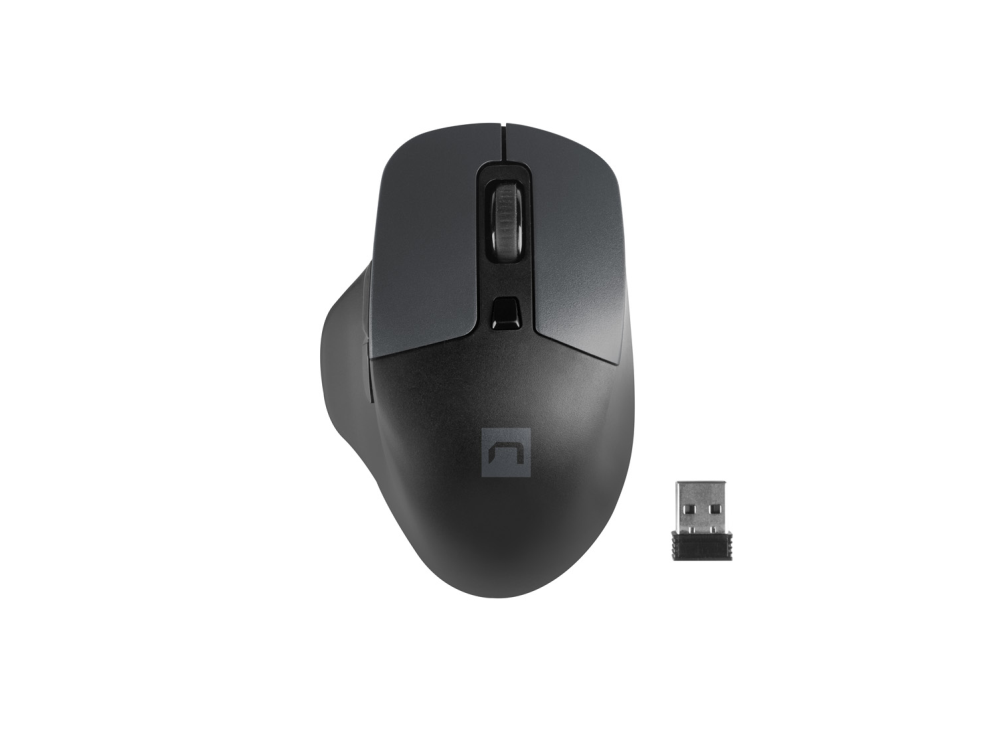 NATEC BlackBird 2 ratón Oficina Ambidextro RF inalámbrico IR LED 1600 DPI