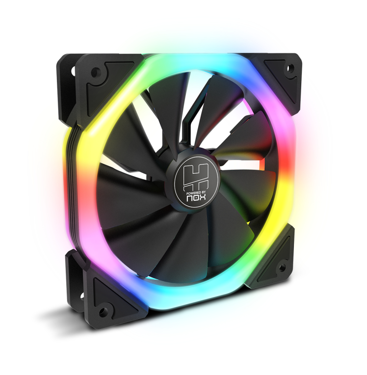 NOX Hummer S-Fan Carcasa del ordenador Ventilador 12 cm Negro