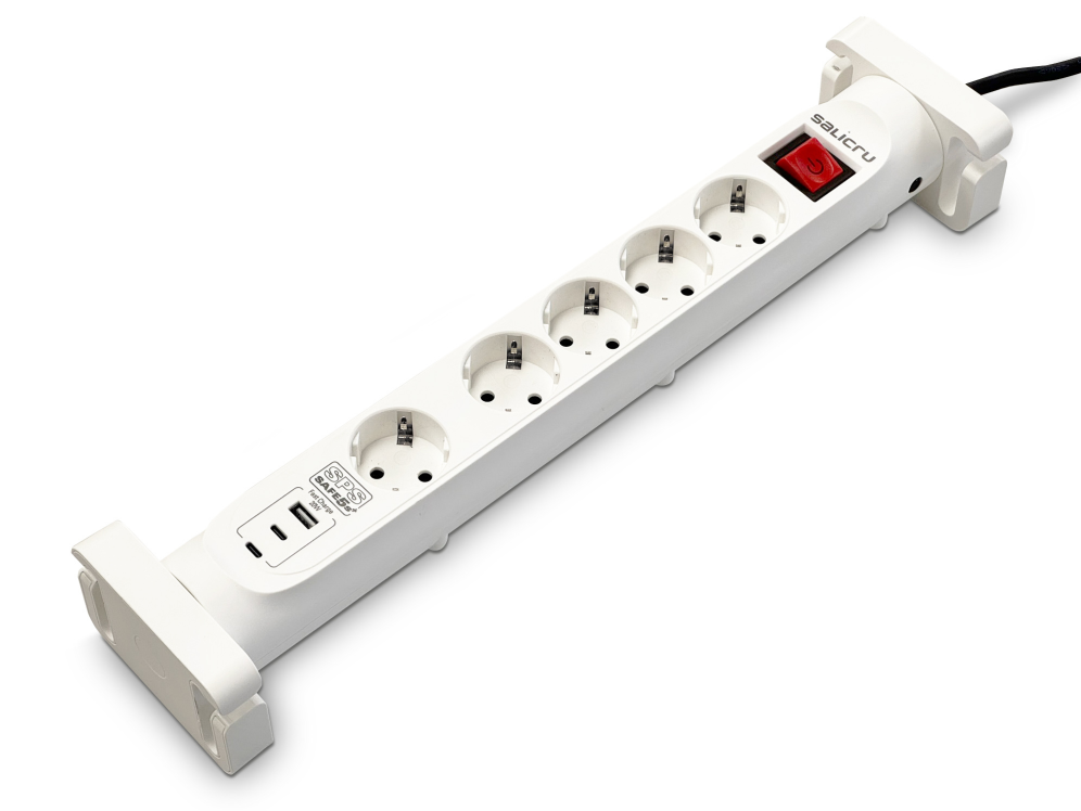 Salicru SPS SAFE 5S+ Blanco 5 salidas AC 230 V 1,4 m