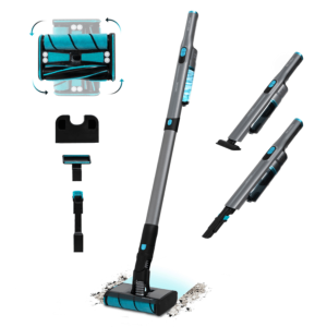 Cecotec Scoba 2100 Twice Aspiradora vertical Batería Secar Ciclónico Sin bolsa 210 W Negro, Azul