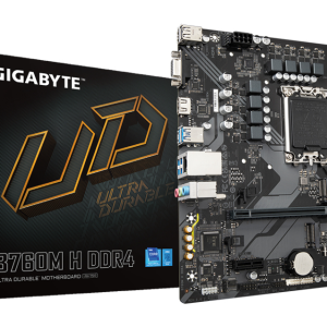 GIGABYTE B760M H DDR4 Placa base - Soporta CPUs Intel Core de 14ª generación, VRM digital de 6+1+1 fases, hasta 3200MHz DDR4 (OC), 2xPCIe 4.0 M.2, GbE LAN, USB 3.2 Gen1