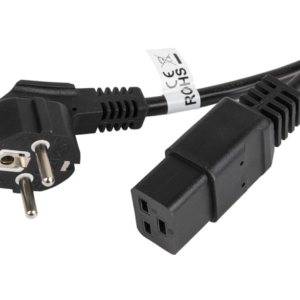 Lanberg CA-C19C-10CC-0018-BK cable de transmisión Negro 1,8 m CEE7/7 C19 acoplador