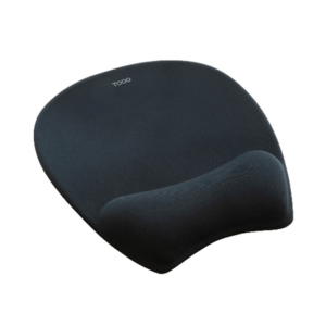 TooQ Alfombrilla para ratón ergonómica con reposamuñecas de Espuma Viscoelástica, Negro