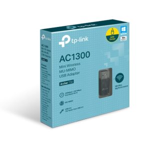TP-LINK AC1300 Mini Wireless UBS Adaptador Wi-Fi de doble banda, alta velocidad