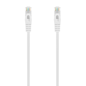 AISENS Cable de Red Latiguillo RJ45 LSZH Cat.6A 500 Mhz UTP AWG24, Blanco, 0.5M
