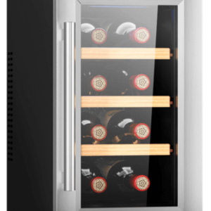 Cecotec 02708 enfriador de vino Nevera de vino termoeléctrico Independiente Acero inoxidable 8 botella(s)