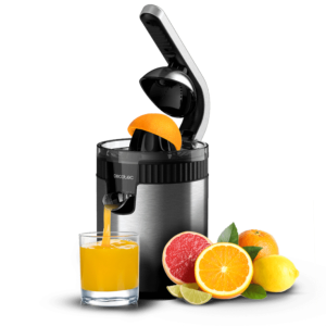 Cecotec Xqueeze RetroJuice 600 Steel Licuadora centrífuga 600 W Negro, Metálico