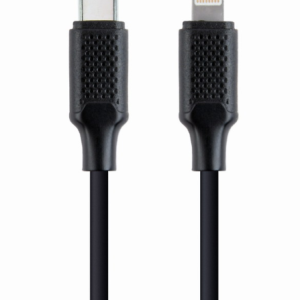 Gembird CC-USB2-CM8PM-1.5M cable de conector Lightning 1,5 m Negro