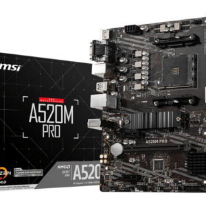 MSI A520M PRO placa base AMD A520 Zócalo AM4 micro ATX