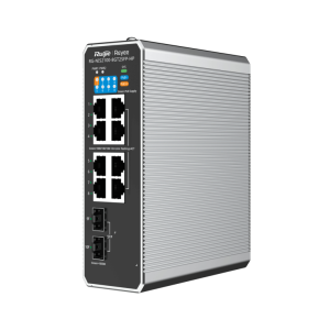 Ruijie Networks RG-NIS2100 Gestionado L2 Gigabit Ethernet (10/100/1000) Energía sobre Ethernet (PoE) Negro, Acero inoxidable