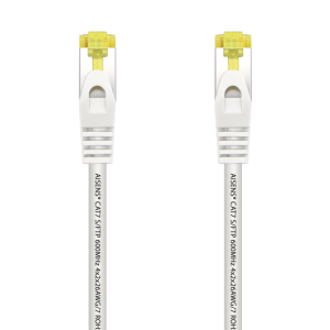 AISENS Cable De Red Latiguillo RJ45 LSZH Cat.7 600 MHz S/FTP PIMF AWG26, Blanco, 0.5 m