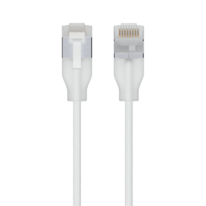 Ubiquiti UACC-Cable-Patch-EL-C6A-1M-W cable de red Translúcido, Blanco Cat6a