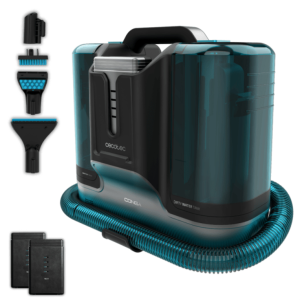 Cecotec 08666 Máquina de Limpieza de Alfombras de Mano Seca y Húmeda en Negro y Azul