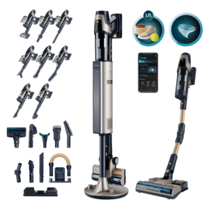 Cecotec Conga Rockstar 11500 Odyssey Station Connected IA - Aspiradora Escoba 2 en 1 sin Bolsa