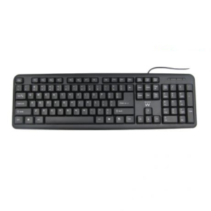 Ewent EW3112 teclado Oficina USB + PS/2 QWERTY Portugués Negro