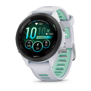 Garmin Forerunner 265S 2,79 cm (1.1") AMOLED 42 mm Digital 360 x 360 Pixeles Pantalla táctil Negro, Blanco Wifi GPS (satélite)