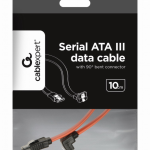 Gembird CC-SATAM-DATA90 cable de SATA 0,5 m Negro, Rojo