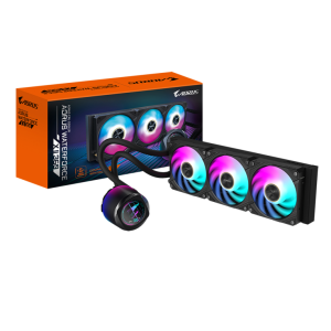 GIGABYTE AORUS WATERFORCE X II 360 - Refrigerador Líquido CPU AIO con Pantalla LCD y ARGB
