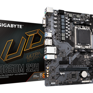GIGABYTE B650M S2H Placa base - AMD Ryzen serie 9000, VRM de 5+2+2 fases, hasta 6400 MHz DDR5 (OC), 1xPCIe 4.0 M.2, LAN GbE, USB 3.2 Gen 1