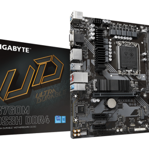 GIGABYTE B760M DS3H DDR4 Placa base - Soporta CPUs Intel Core de 14ª generación, VRM digital de 6+2+1 fases, hasta 5333MHz DDR4 (OC), 2xPCIe 4.0 M.2, LAN 2.5GbE, USB 3.2 Gen2