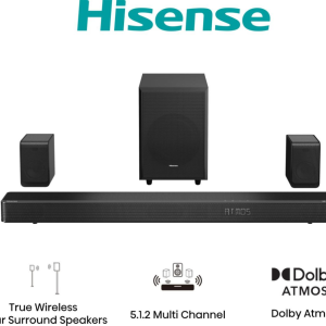 Hisense AX5125H Negro 5.1.2 Canales 500 W - Sonido Envolvente Premium