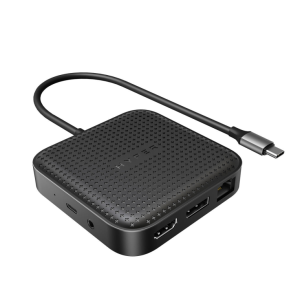 HYPER HD583-GL Base para portátil con replicador de puertos USB 3.2 Gen 1 Type-C Negro