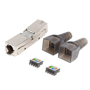Lanberg PL2SA-6000TL conector RJ-45 Plata, Transparente