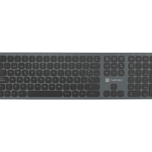 NATEC NKL-1830 teclado Universal RF Wireless + Bluetooth QWERTY Español Negro, Gris