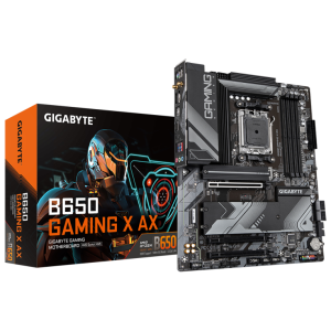 GIGABYTE B650 GAMING X AX Placa base - Compatible con procesadores AMD Serie 9000, VRM digital de 8+2+2 fases, hasta 8000 MHz DDR5 (OC), 1xPCIe 5.0 + 2xPCIe 4.0 x4 M.2, Wi-Fi 6E, LAN 2.5GbE, USB 3.2 Gen 2x2