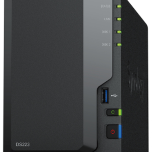 Synology DiskStation DS223 servidor de almacenamiento NAS Escritorio Realtek RTD1619B 2 GB DDR4 0 TB