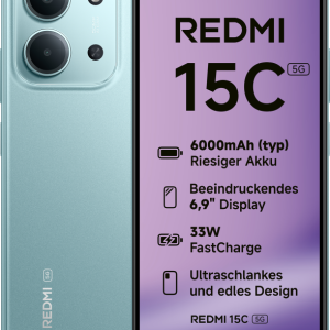 Xiaomi Redmi 15C 17,5 cm (6.9") 5G USB Tipo C 4 GB 128 GB 6000 mAh Verde