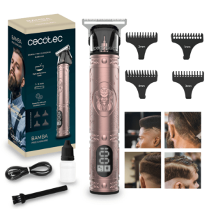 Cecotec 04445 Cortadora de Pelo y Maquinilla Oro Rosa 4 - Precisión Profesional