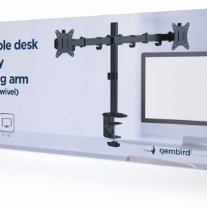 Gembird MA-D2-01 soporte para monitor 81,3 cm (32") Escritorio Negro