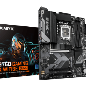 GIGABYTE B760 GAMING X WIFI6E GEN5 Placa Base – Compatible con procesadores Intel Core 14ª generación, VRM de 8+1+1 fases, hasta 5600 MHz DDR5, 3 x M.2 PCIe 4.0, Wi-Fi 6E, LAN 2.5 GbE, USB 3.2 Gen 2
