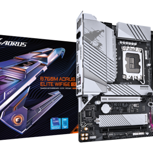 GIGABYTE B760M AORUS ELITE WIFI6E GEN5 Placa Base – Compatible con procesadores Intel Core 14ª generación, VRM digital de 12+1+1 fases, hasta 5600 MHz DDR5, 2 x M.2 PCIe 4.0, Wi-Fi 6E, LAN 2.5 GbE, USB 3.2 Gen 2x2