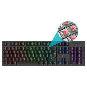 Hiditec GK400 ARGB Teclado Gaming USB Negro - Iluminación y Precisión