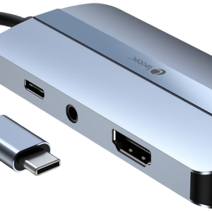 Leotec LEDS04 base para portátil y replicador de puertos Acoplamiento USB 3.2 Gen 1 (3.1 Gen 1) Type-C Gris