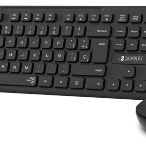 SUBBLIM Teclado Ergonómico y ratón Combo Business Slim Silencioso Inalámbrico 2.4G