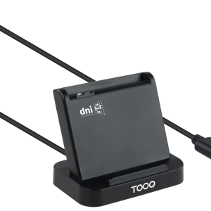 TooQ Lector de Tarjetas Inteligentes DNIe VISION USB 2.0, Negro