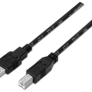 AISENS A101-0005 Cable USB 2.0 1 m Negro USB A a USB B para Conexiones Rápidas