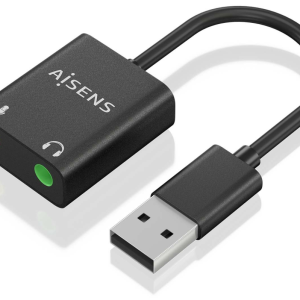 AISENS A106-0769 Cambiador de Género para Cable 2x 3.5 mm - Adaptador de Audio Versátil