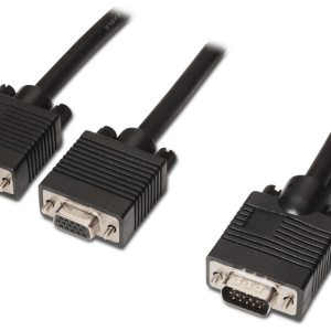 AISENS A113-0081 Cable VGA 0,45 m Negro con 2 conectores VGA (D-Sub)