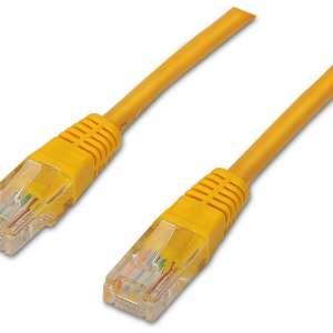 AISENS A135-0255 Cable de Red Amarillo Cat6 U/UTP 2 Metros - Alta Velocidad y Fiabilidad