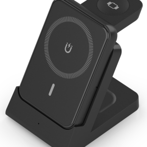 AISENS ASCH-15W4WC064-BK Cargador Inalámbrico 15W para Auriculares, Smartphone y Reloj Inteligente