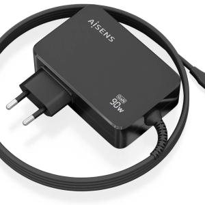 AISENS ASCH-1PD90WL034-BK Cargador Universal Negro para Dispositivos Móviles de Corriente Alterna