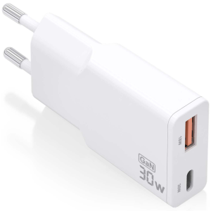 AISENS ASCH-30W2P046-W Cargador Rápido Universal Blanco para Móviles y Dispositivos Portátiles