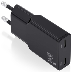 AISENS ASCH-30W2P049-BK cargador universal rápido para móvil y dispositivos digitales