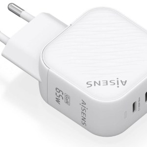 AISENS ASCH-65W3P026-W Cargador Universal de Dispositivo Móvil con Carga Rápida para Uso en Interior