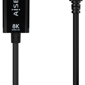 AISENS Cable Conversor USB-C a DisplayPort 8K@60Hz 0.8M Negro - Alta Resolución y Compatibilidad