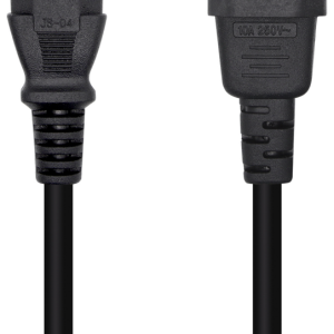 AISENS Cable de Alimentación para CPU C13 a C14, Negro 3.0m - Alta Calidad y Durabilidad